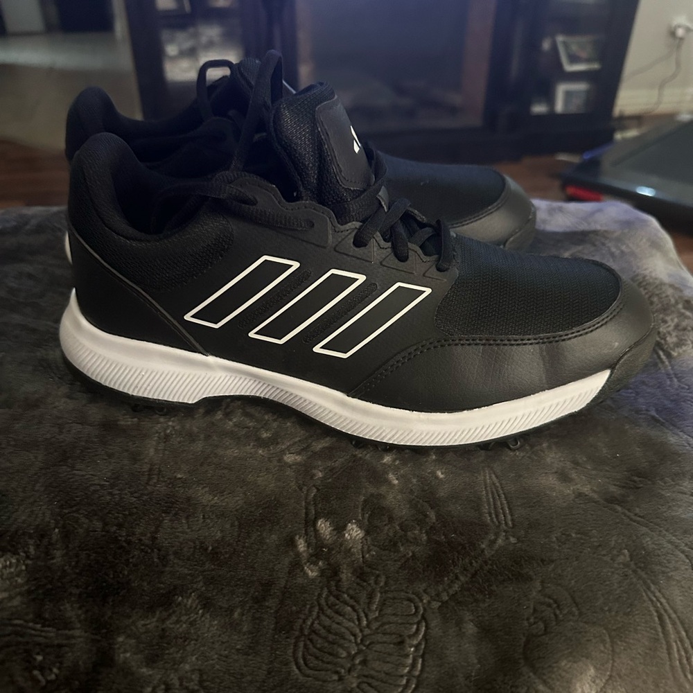 Adidas Men's Black and White Athletic Shoes
